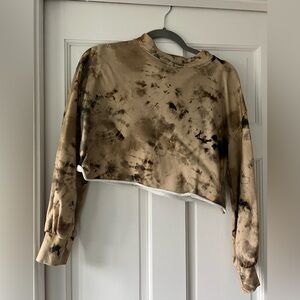 Beach Riot Earthy Tie-Dye Cropped Sweatshirt